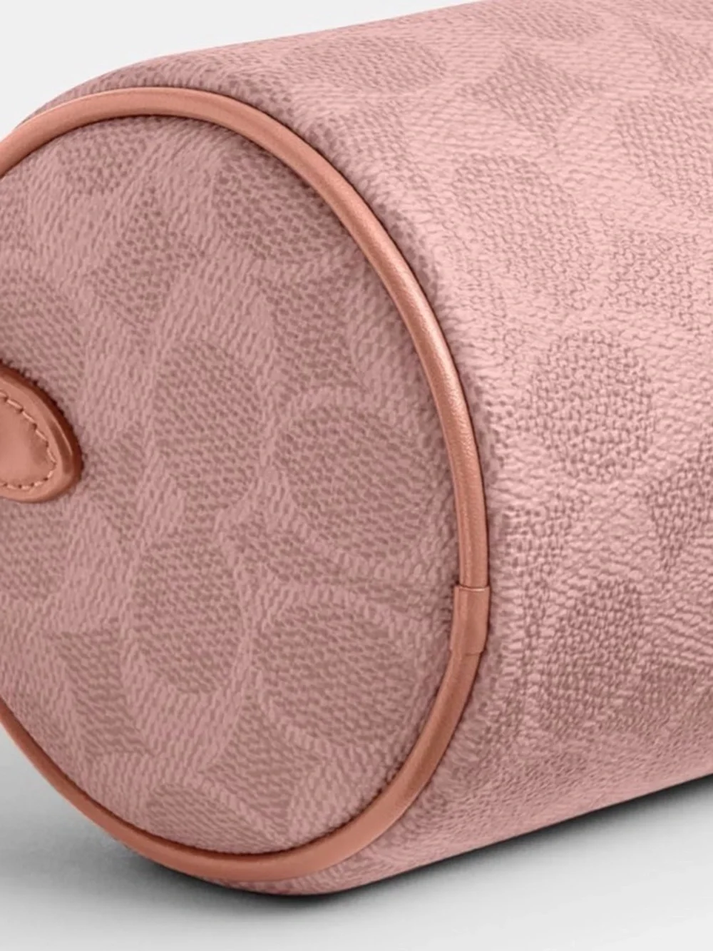 Coach Pink Signature Barrel Shoulder Bag with Gold Hardware